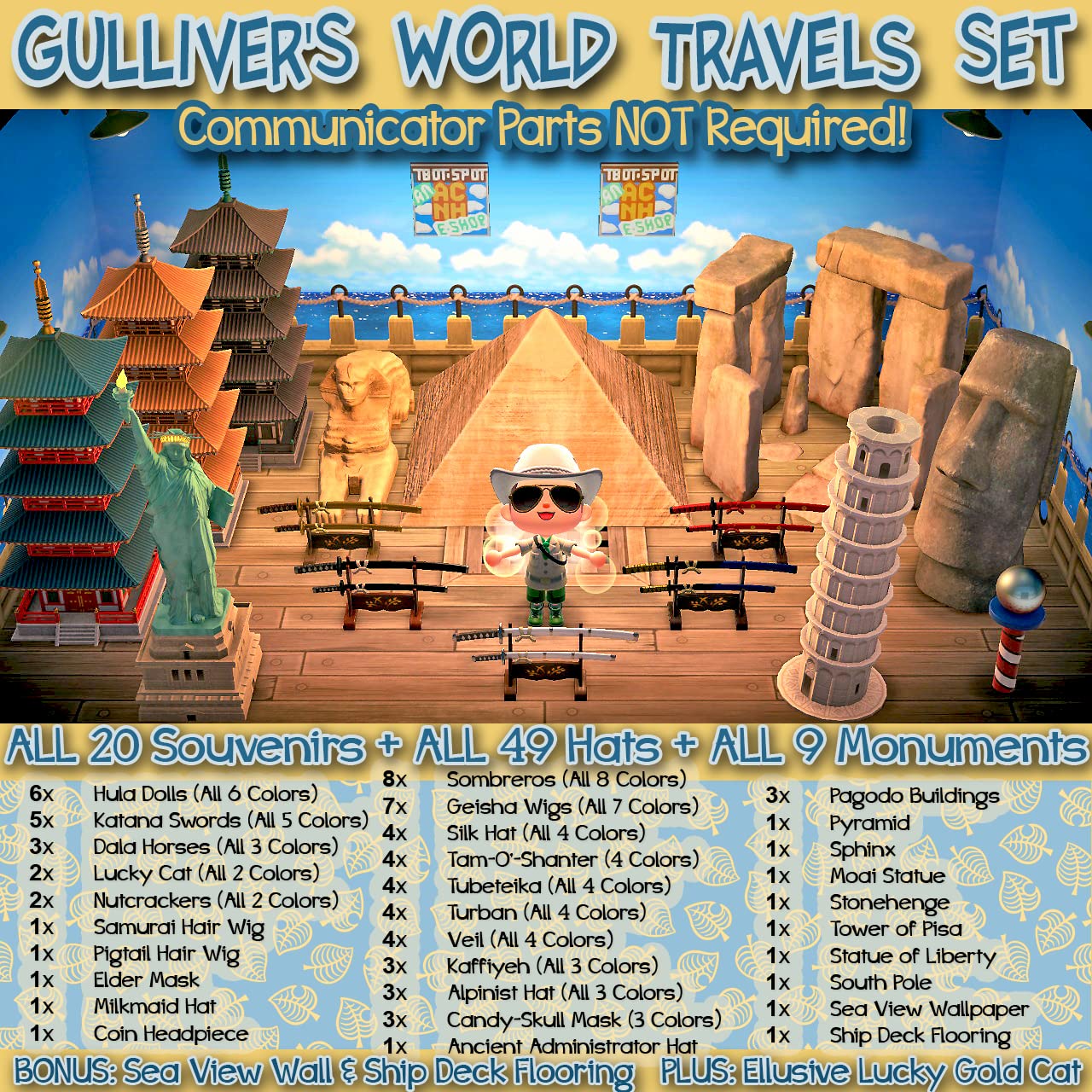 TBot-SpotACNH | Special Item Pack - World Travels Set | All 80 Cultural Items