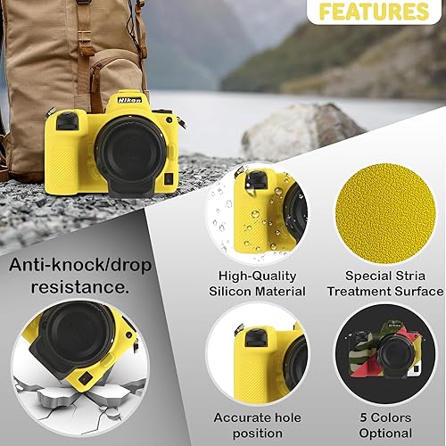 Miniatura 10 de STSEETOP Funda de cámara para Nikon Z6 Z7, funda de goma de silicona profesional para cámara, desmontable, antiarañazos, a prueba de golpes, funda