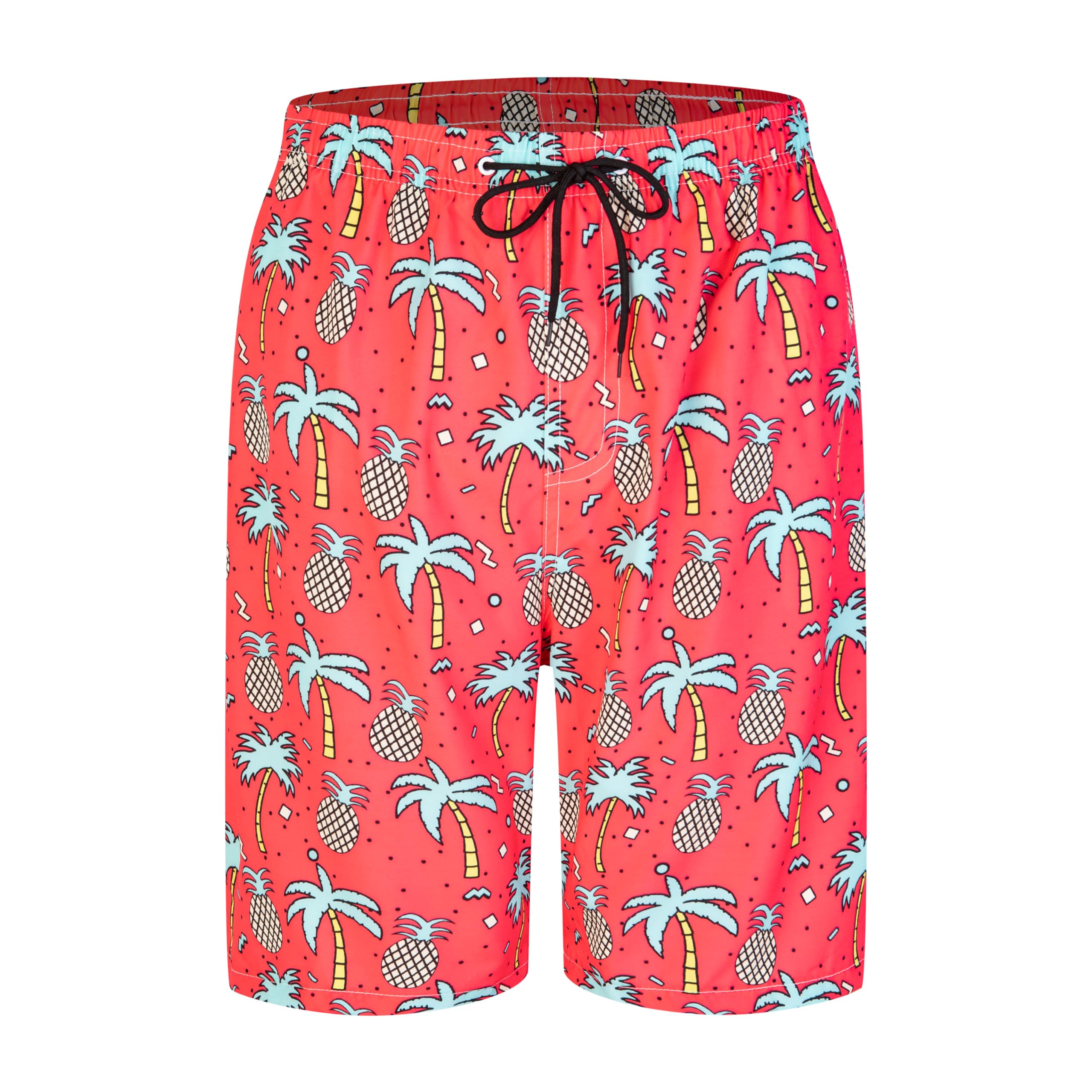 FT FENTENG Mens Swim Trunks Quick Dry Board Shorts with Mesh Lining, Breathable Surf Beach Shorts Swimwear Bathing Suits