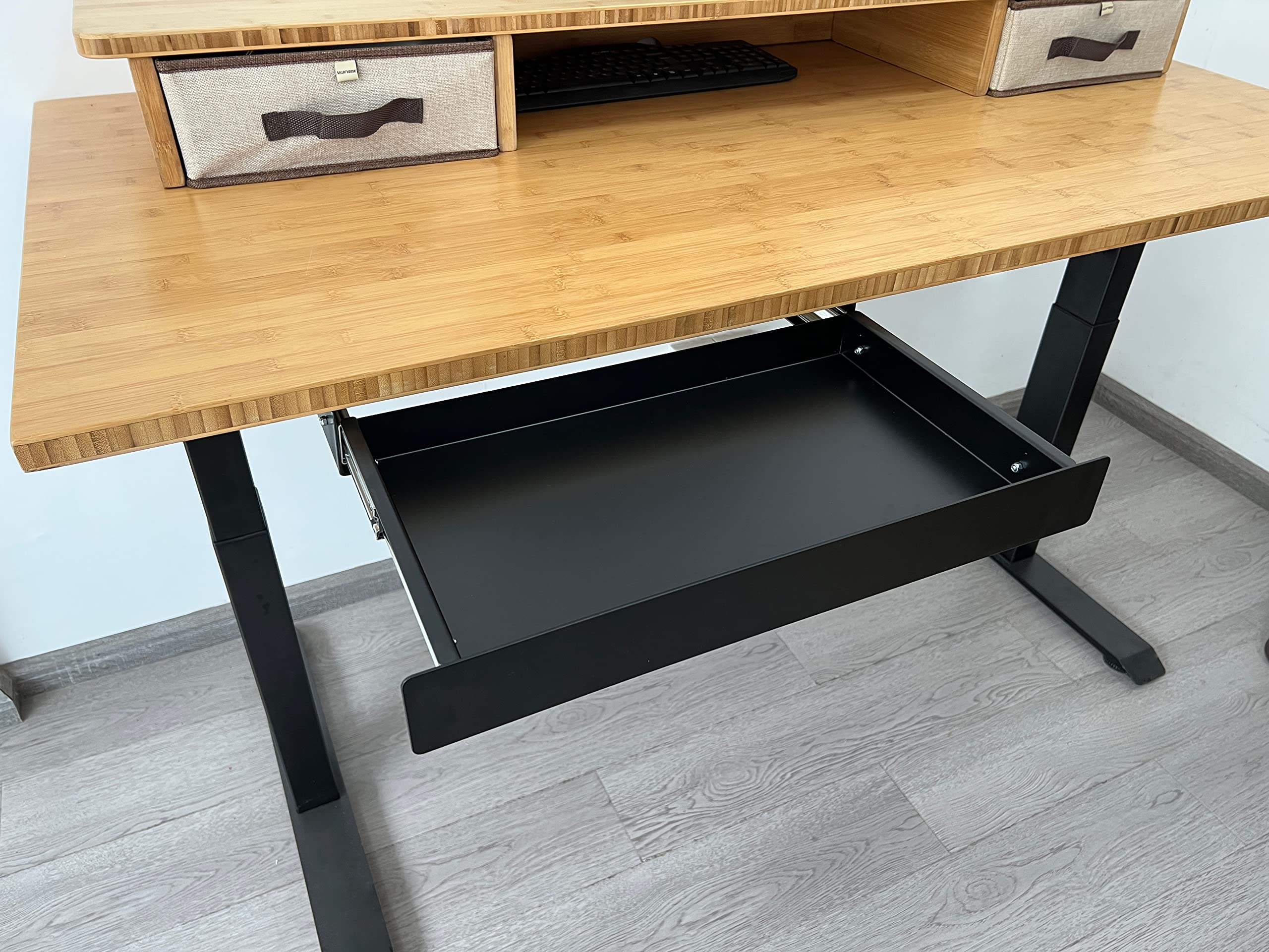 Personal Metal Drawer / Under Desk Drawer / Under Desk Storage Organizers / Office Mounted Sliding Under Desk Pull Out Drawer Storage Organizer For Sit Stand Workstation I2806667017 - View #2