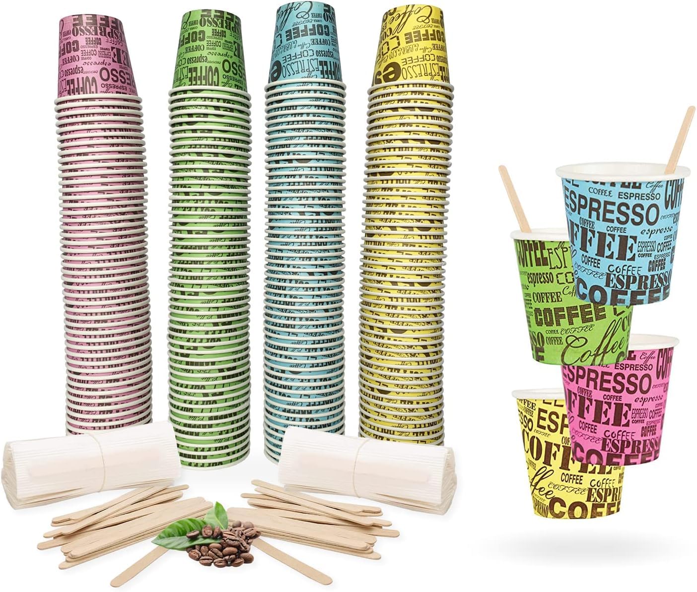 1000 Bicchierini Caffè Di Carta | 75 Ml | Biodegradabili E Compostabili | Per Bar, Ufficio, Casa - Foto 9