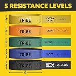 Bandes de résistance au tissu pour travailler dehors – Bandes de bottes pour les femmes et les hommes – Ensemble d'exercices pour jambes et colles – Bandes de fitness