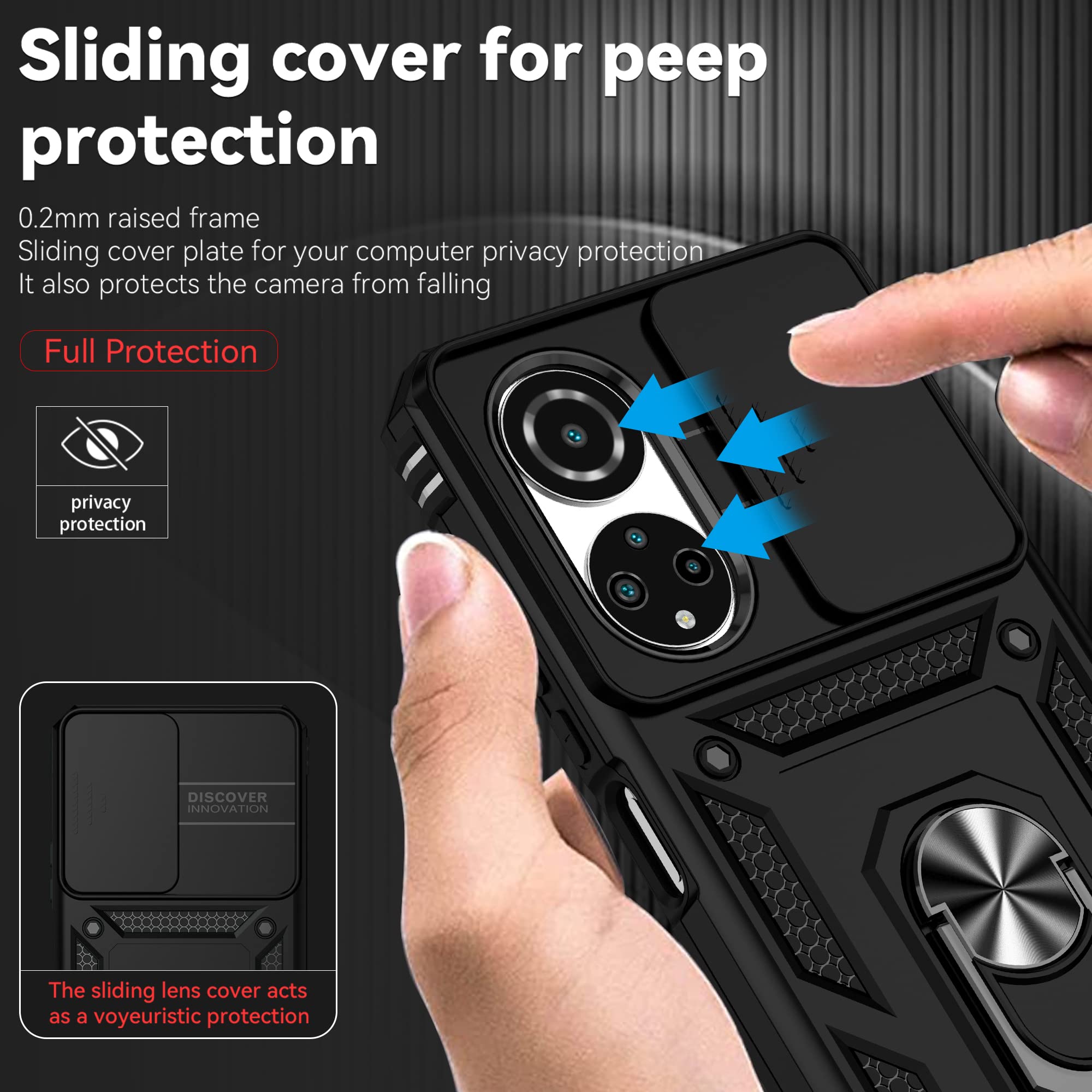 SEEKO Cover per Honor X7, [360° Rotante Staffa] [Militare Anti-Caduta