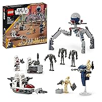 LEGO Star Wars Battle Pack Clone Trooper e Battle Droid Set da Battaglia con Veicolo