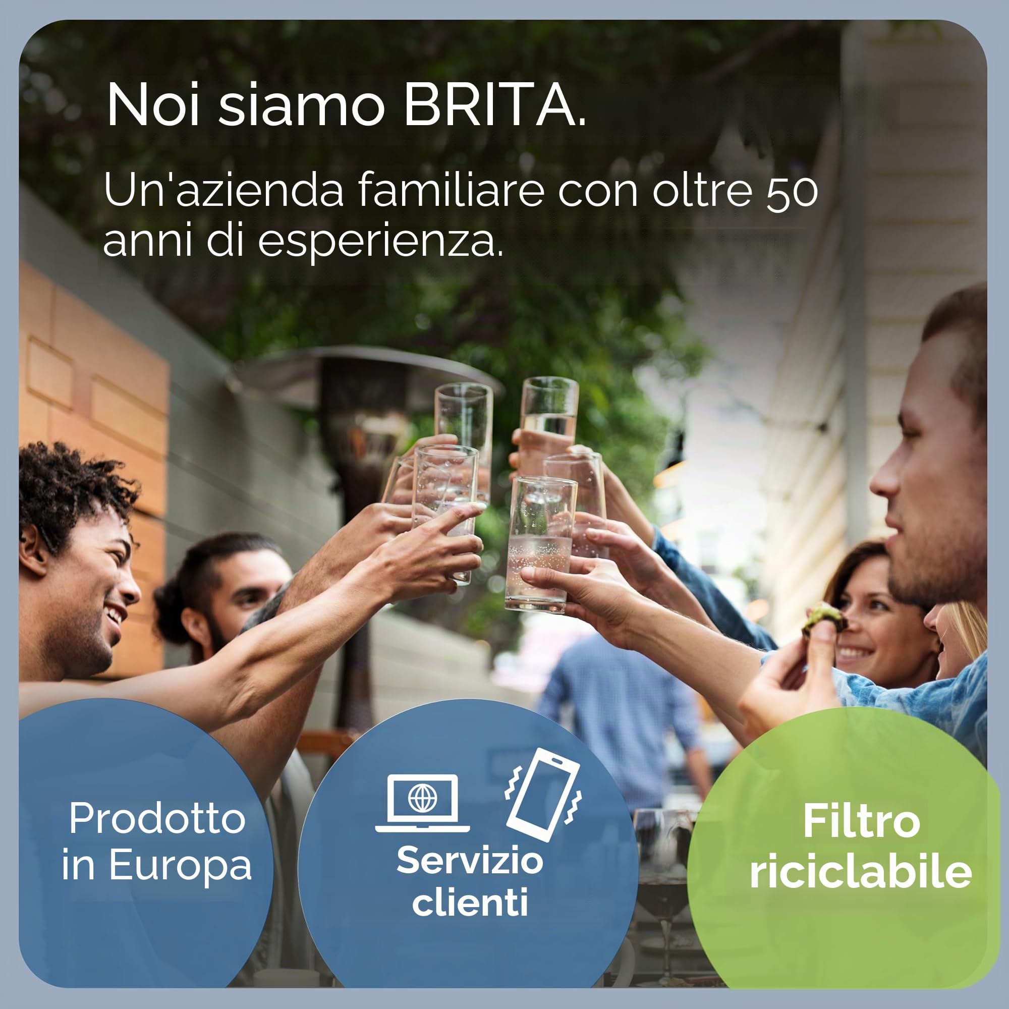 BRITA Caraffa filtrante acqua vetro (2.5L) incl. 3x BRITA filtri MAXTRA PRO All-in-1 riducono cloro, calcare, PFAS e metalli - Caraffa premium