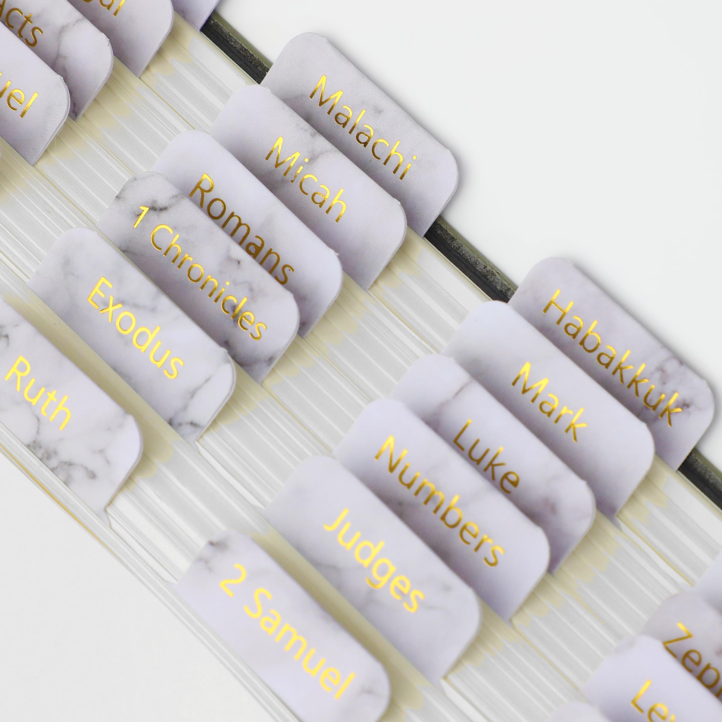 Mr. Pen - Bible Tabs, 75 Tabs, Marble Design, Gold Foil Lettering, Laminated Bible Tabs for Women and Men, Bible Tabs for Study, Bible Tabs, Bible Book Tabs, Bible Labels