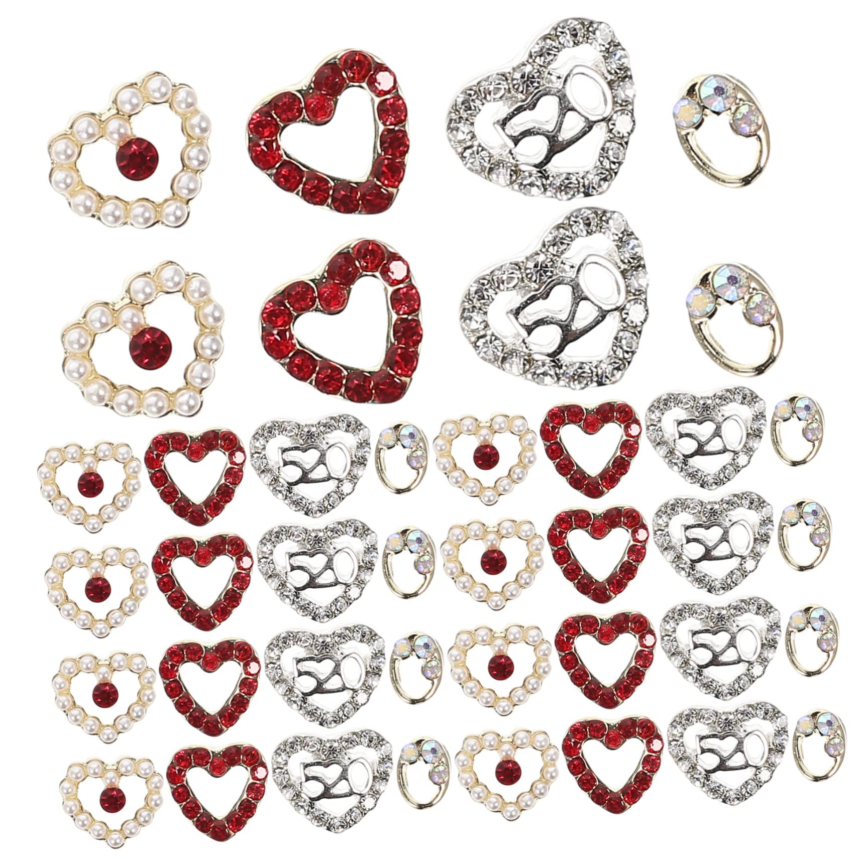 minkissy 200pezzi Charms Per Unghie Forma Di Cuore Decorazioni Per Nail Art Eleganti Ciondoli Per Unghie Perfetti Per Manicure e Artigianato Feste e Occasioni Speciali