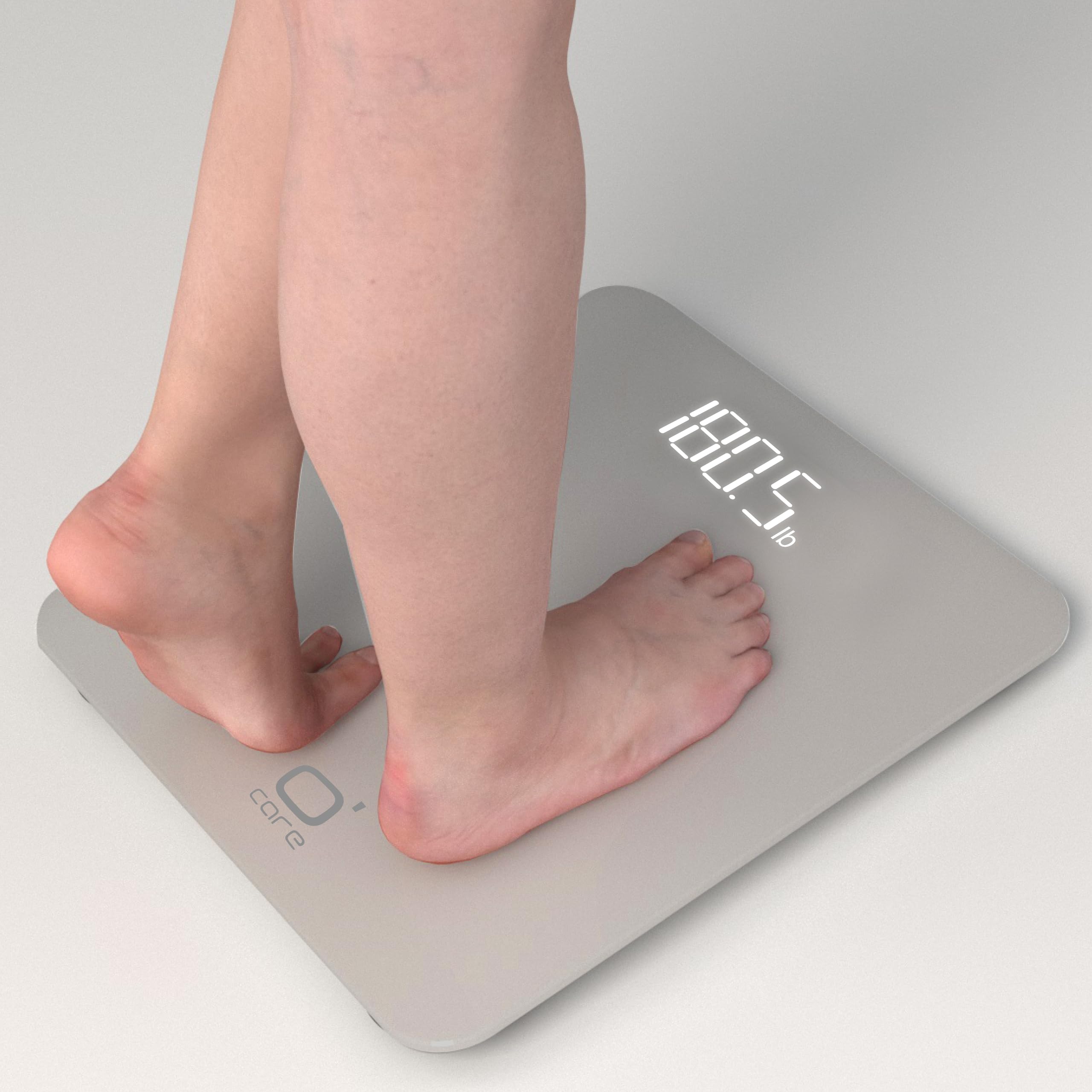 O'CARE Digital Bathroom Scale,Highly Accurate Body Weight Scale,Large Clear LED Display, Differential Display, Including 4*AAA Battery, Measures