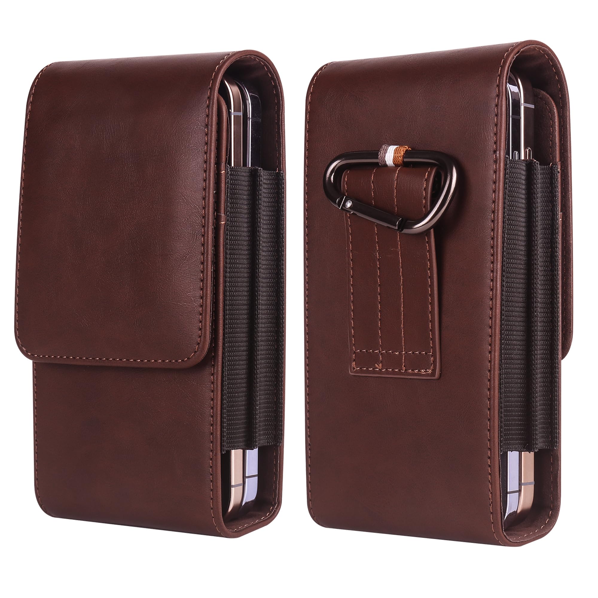 Marsupio da Cintura in Pelle per Cellulare Uomo, Custodia con Clip per Telefono, Verticale Portacellulare Borsa in Pelle Borsetta Sacchetto per Smartphone Fondina Running Sportivo Viaggio Portafoglio
