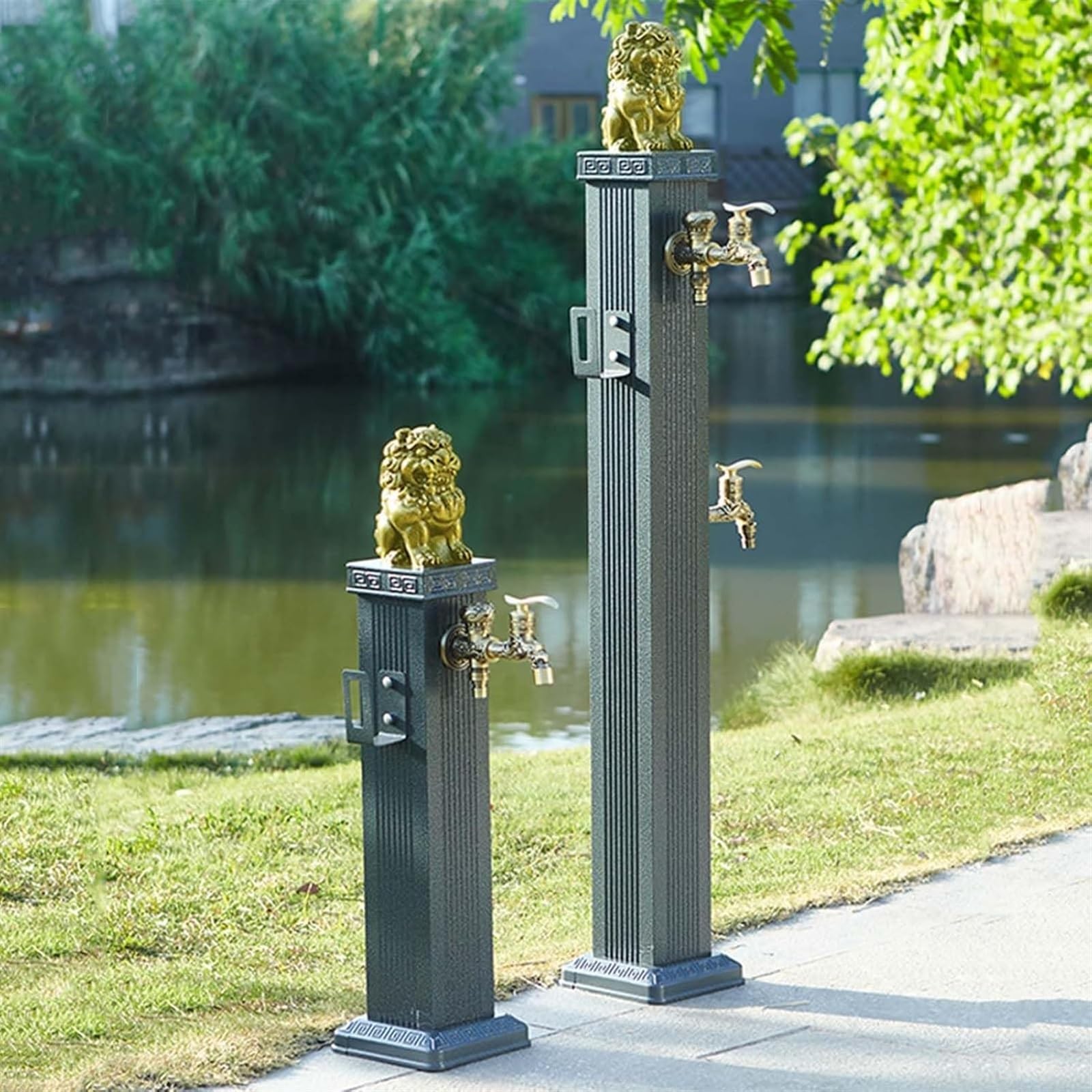 Generico Colonna d'Acqua per Giardino Verticale, idrante Verticale per Tubo dell'Acqua antigelo, Fontana Decorativa per distributore d'Acqua per Cortile, per terrazza da Patio (Kit High Style 4)