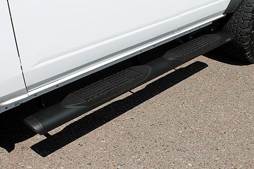 Miniatura 6 de Raptor Series Estribos escalones de 5 pulgadas de aluminio negro de estilo ovalado para 21-24 Bronco 4 puertas