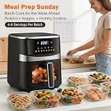 Air Fryer,6 QT Family Size Air Fryer with Visible Cooking Window, 8 Presets Touchscreen, Temperature Control, Nonstick Basket — image 2