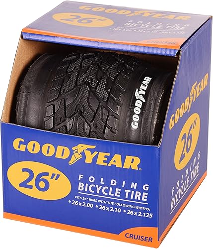 Miniatura 2 de Goodyear Plegable Bead Cruiser - Neumático para bicicleta, 26 x 2.125, negro