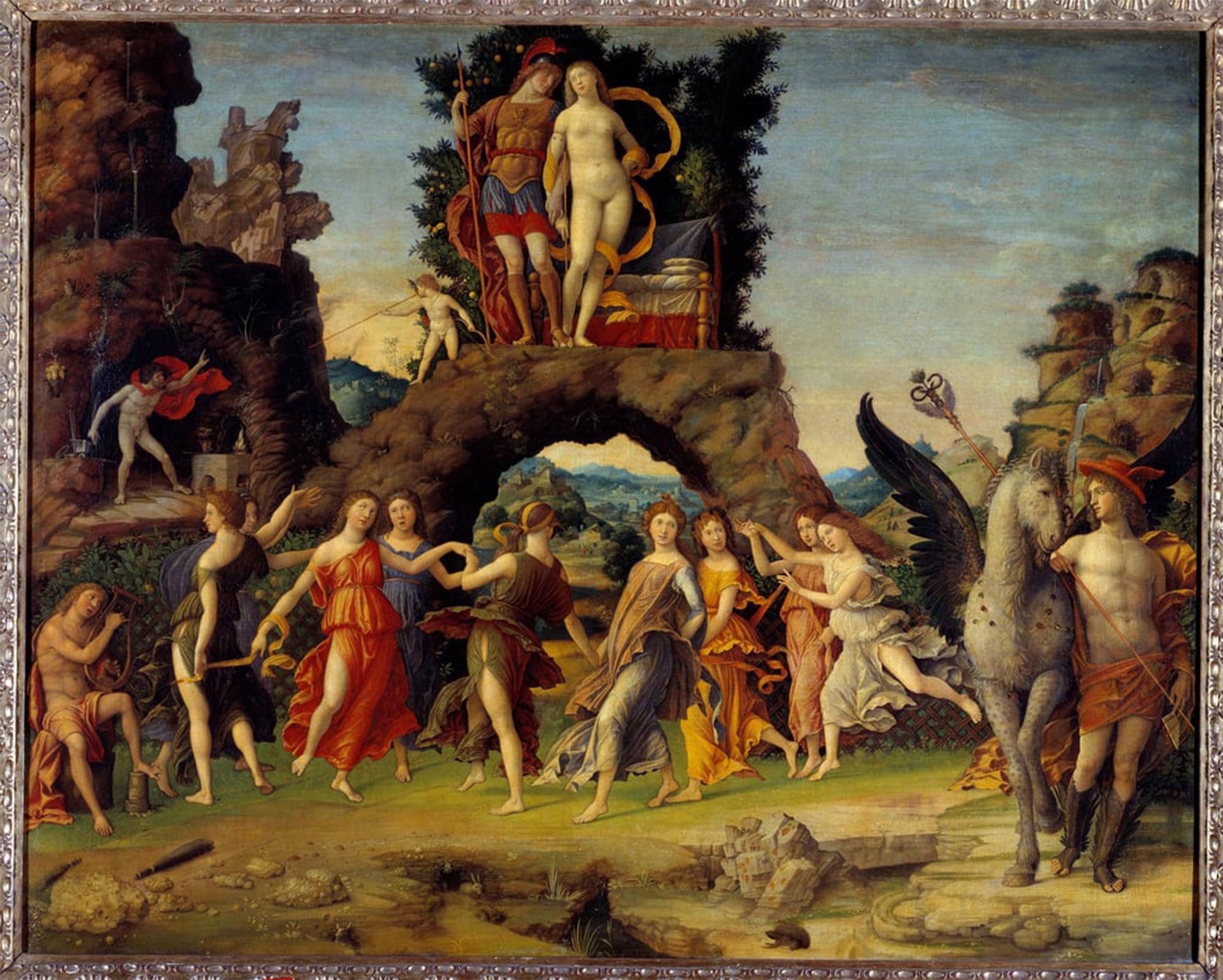 POSTERIIk Famous Animal Posters Vintage Picture Mars and Venus or the Parnassus by Andrea Mantegna Modern Wall Decor for Home Decor 60x90cm