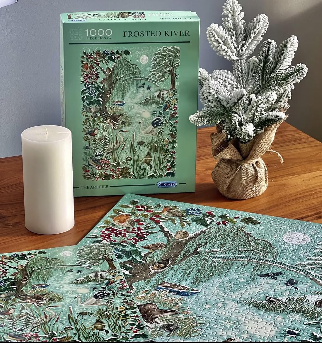 Gibsons Frosted River 1000 Piece Jigsaw Puzzle for Adults & Teens, Challenging Stunning Winter Wonderland Artwork - Image 2
