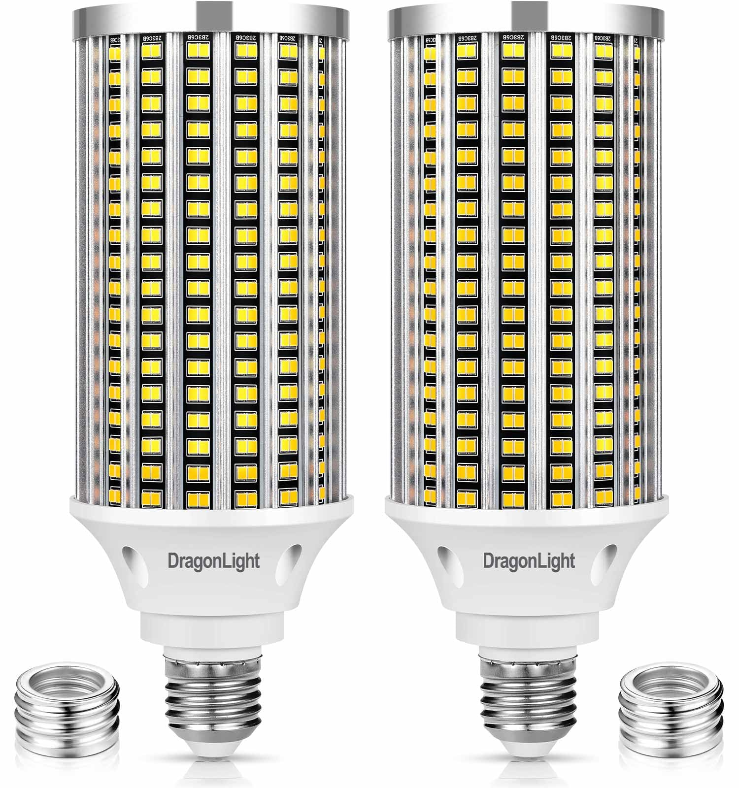 DragonLight 54 W Lampadina LED ma super brillante (sostituisce 400 W) - Lampada Edison E27/E40-3000 K, bianco caldo, 6500 lm, per illuminazione commerciale, garage officina, ufficio, cortile