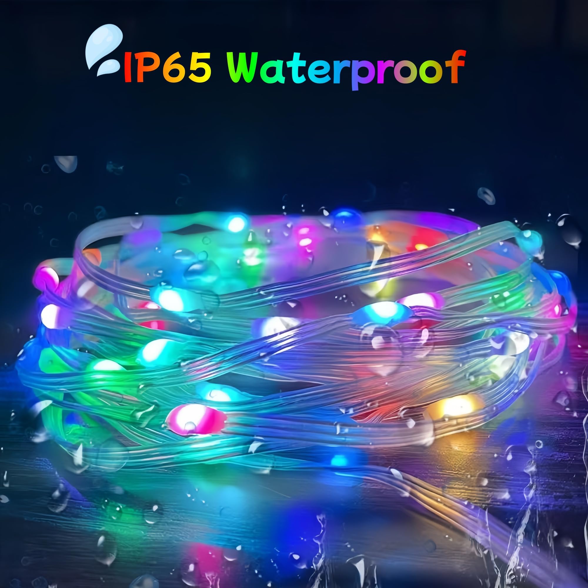 Catena luminosa da esterno con 1500 LED, 150 m, Luci di Natale con telecomando, Luci dimmerabili per albero di Natale, 8 modalità, impermeabili IP44 | Leroy Merlin
