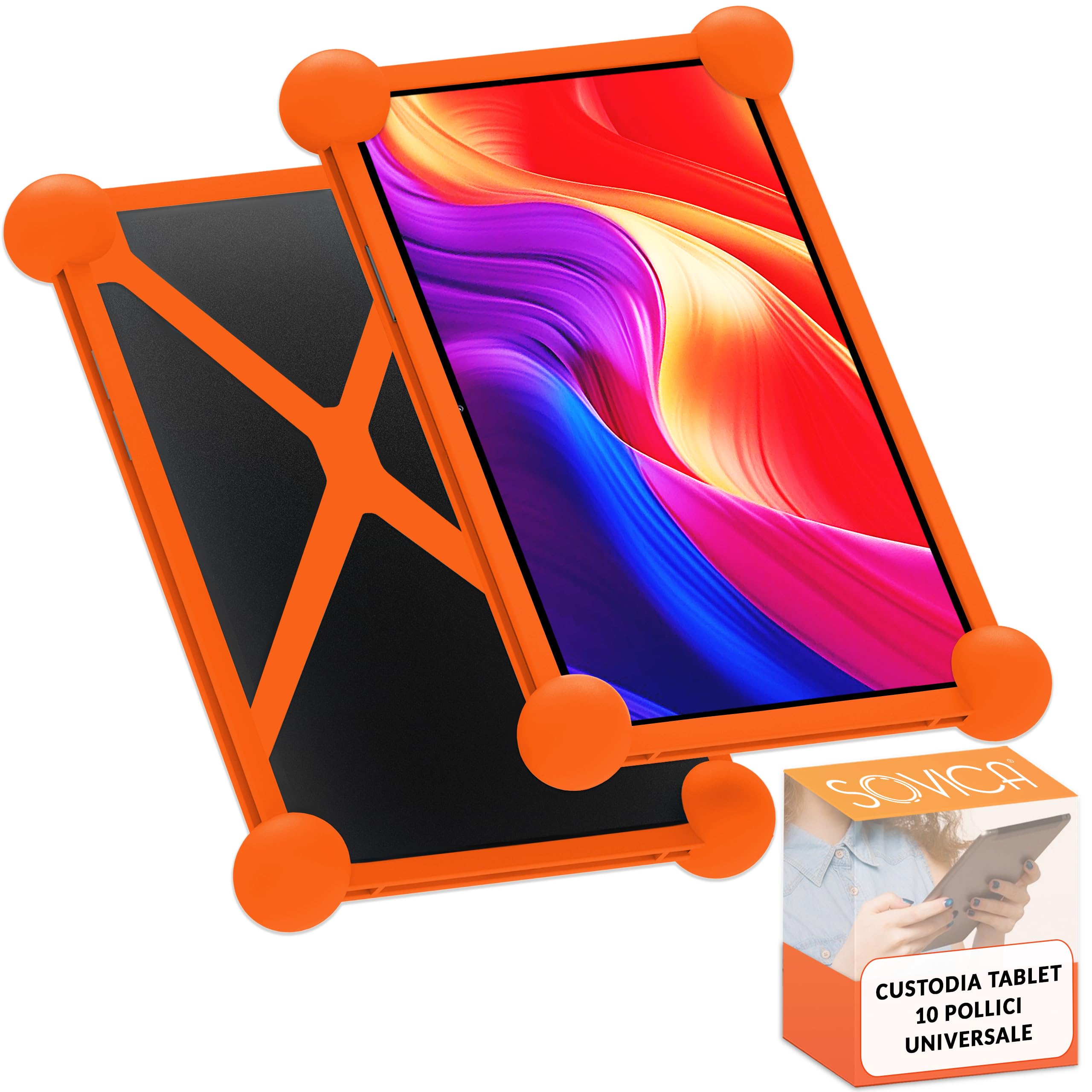 LEHEE Custodia Morbida In Silicone Per Tablet ZONMAI MX2 10.1 Pollici – Viola Con Supporto Regolabile