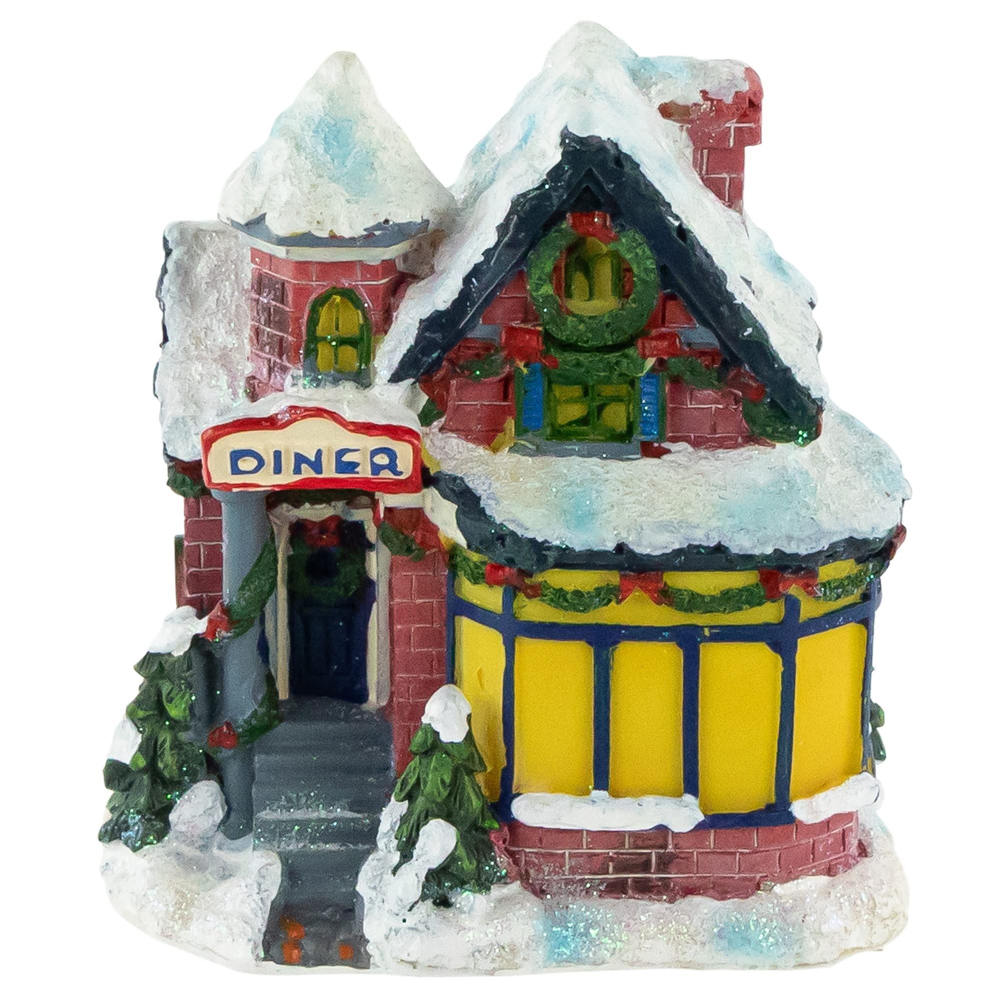 Northlight Snowy Diner Christmas Village Building Decoration - 4