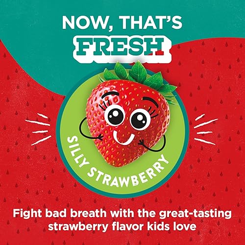 Miniatura 4 de Tom's of Maine Enjuague bucal anticaries con flúor para niños, sabor fresa Silly Strawberry, 16 onzas líquidas (paquete de 6) (el embalaje puede