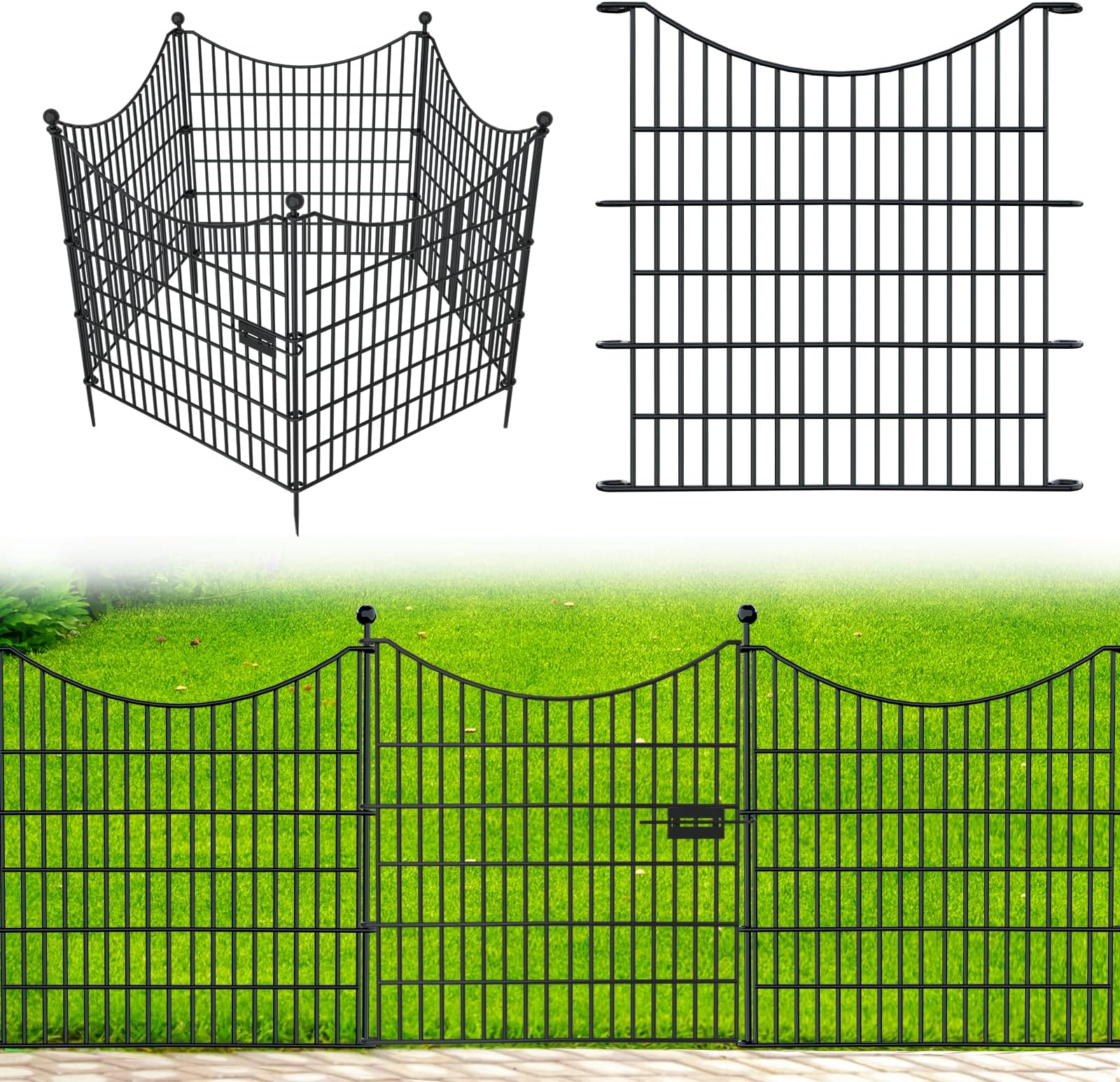 WEEDING 10 Pack Animal Barrier Fence, Garden Decorative No