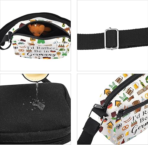 Miniatura 10 de Alemania Travel Travel Gift I'd Rather Be in Germany Bolsa de maquillaje Alemania Viaje Vacaciones Bolsa de cosméticos Alemania Regalo de recuerdo,