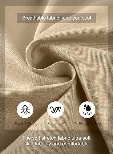 Miniatura 4 de JMIERR Men's Casual Shorts - Cotton Drawstring Summer Beach Stretch Twill Chino Golf Shorts