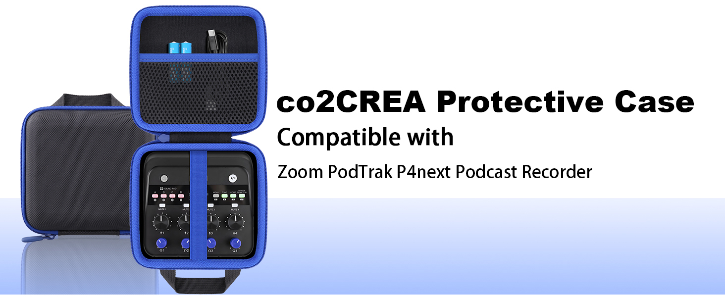 Amazon.com: co2CREA Hard Case for Zoom PodTrak P4next Podcast