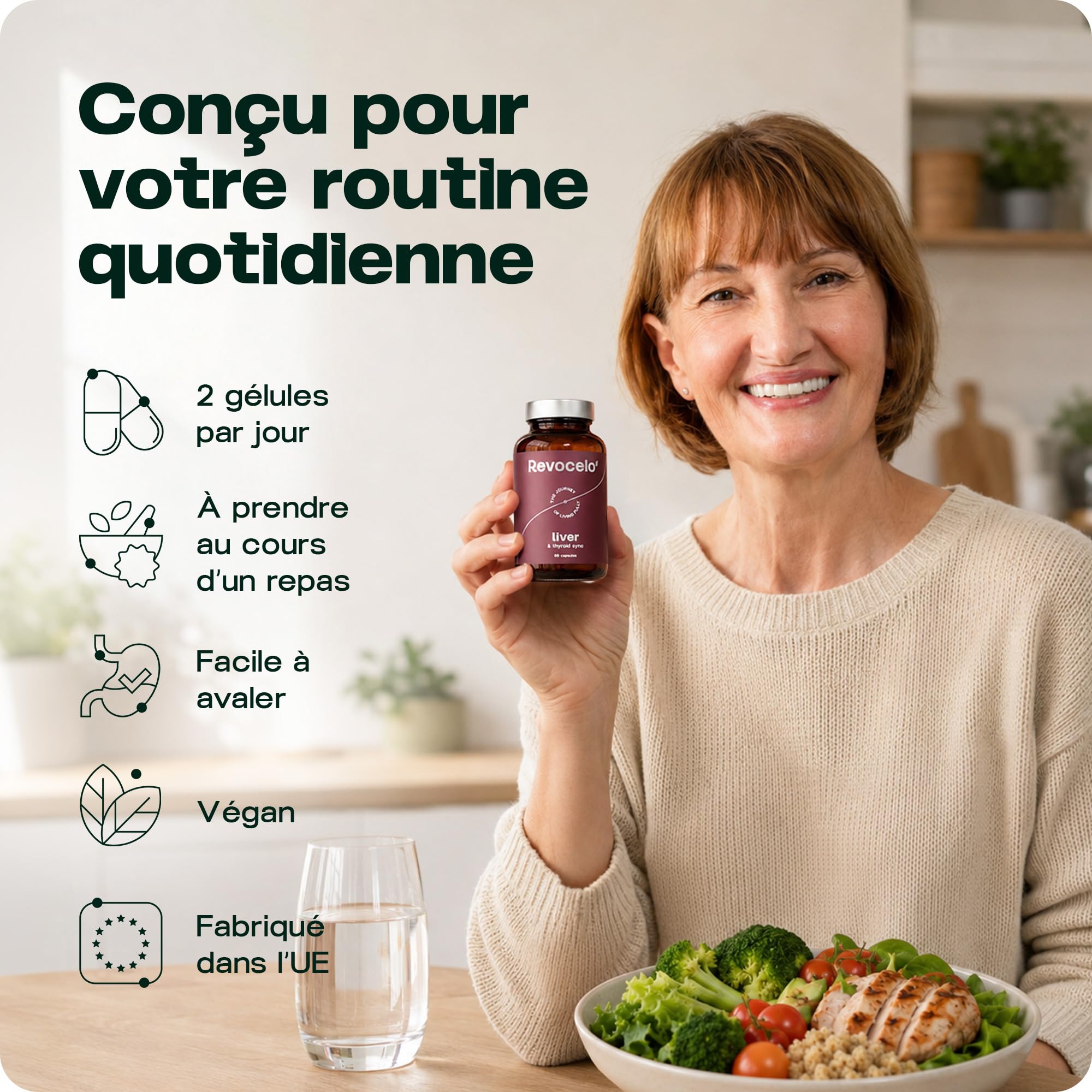 TUDCA 300 mg – Complexe Foie & Thyroïde | Avec Chardon-Marie, Choline, Glutathion Liposomal & Sélénium, 60 Gélules, Fabriqué dans l’UE