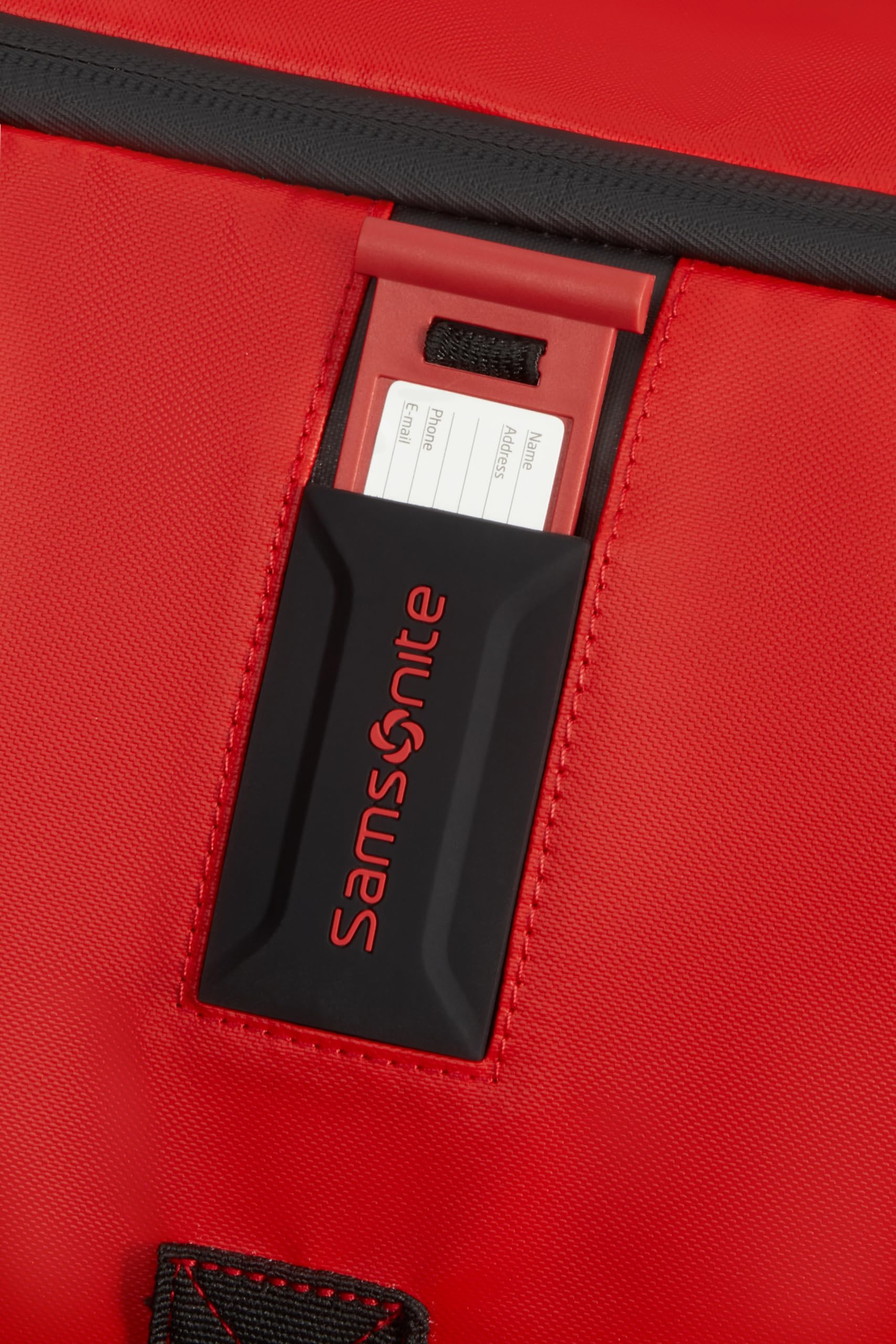Samsonite - Paradiver Light - Bolsa de Lona con Ruedas, Rojo (Rojo Fuego), S (55 cm - 51 L), Mochila de Viaje para portátil con 2 Ruedas