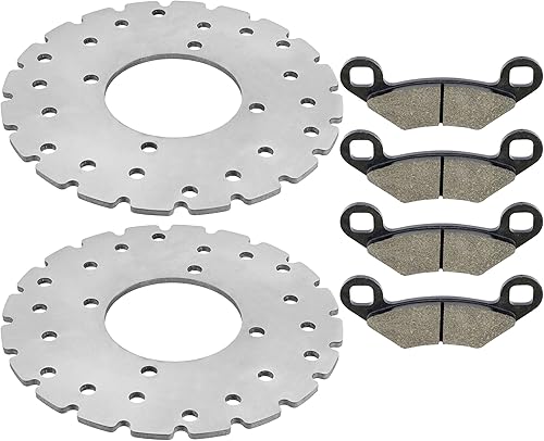 Miniatura 4 de Caltric Disco de freno delantero izquierdo derecho con pastilla compatible con Polaris Scrambler 500 2x4 4x4 01-09