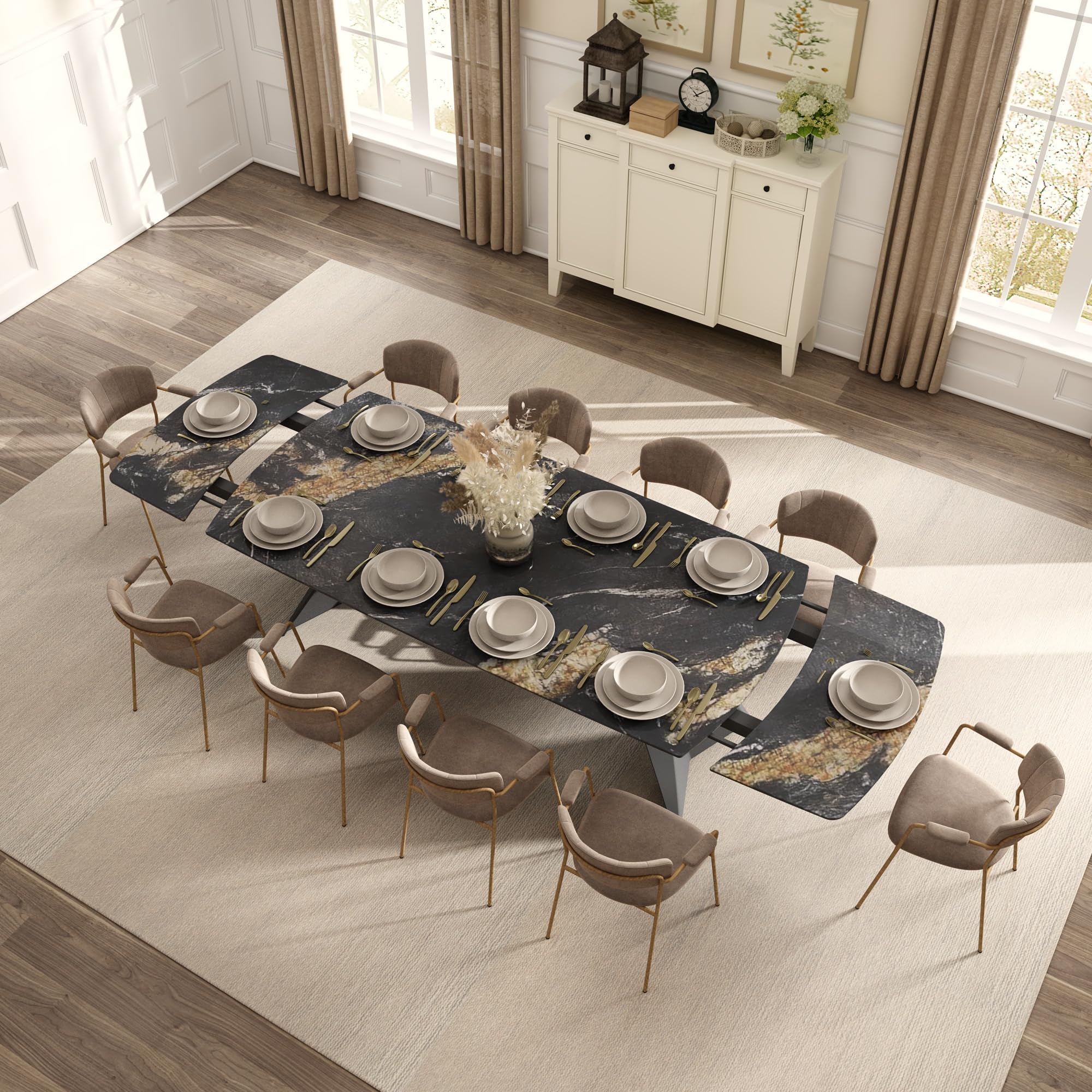 Honyee Extendable Dining Table with Leaf