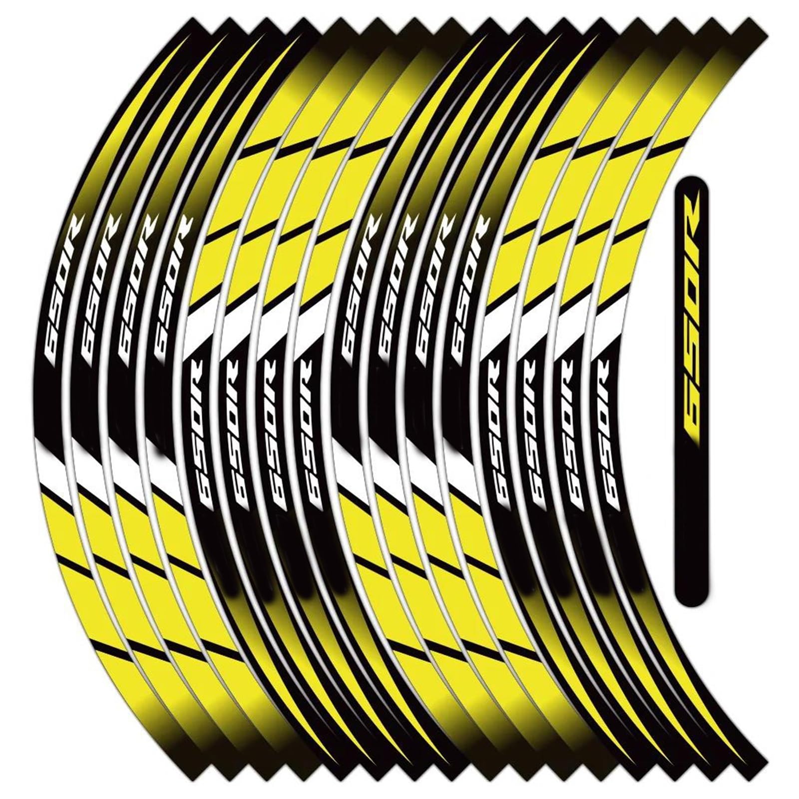 Decorative Stickers for H-onda CB 650r Cb650r Wheel Hub Decal Tire Tape Reflective Sticker Motorcycle Accessories Waterproof(Yellow)