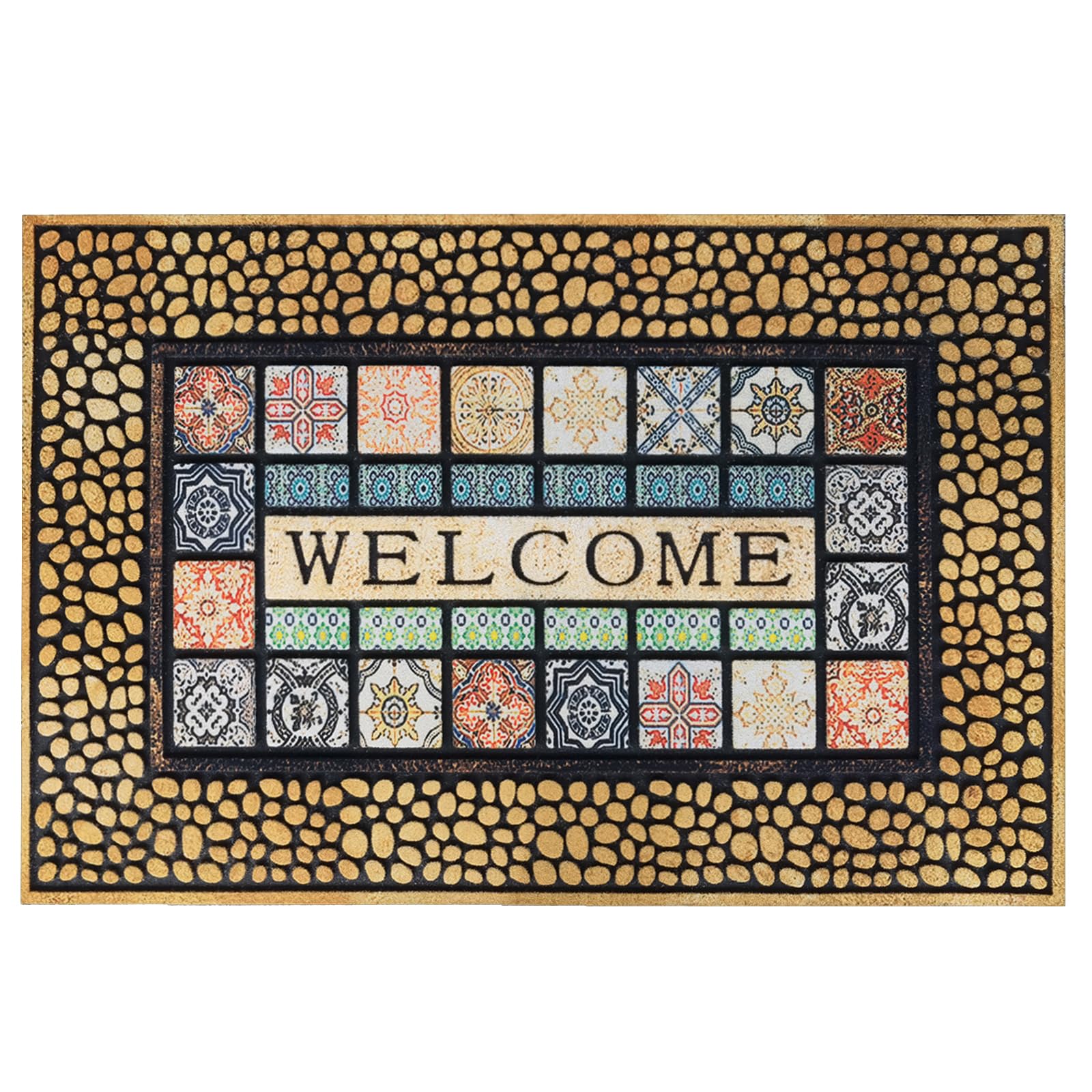CHICHIC Front Door Mat 18"x30" Outdoors Mat Heavy Duty Welcome Mats, Ginger — image 1