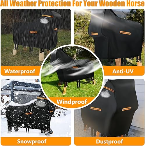 Miniatura 4 de Funda grande para montar caballo, resistente 420D, funda de juguete de unicornio para niños grandes y adultos, funda universal para juguetes de