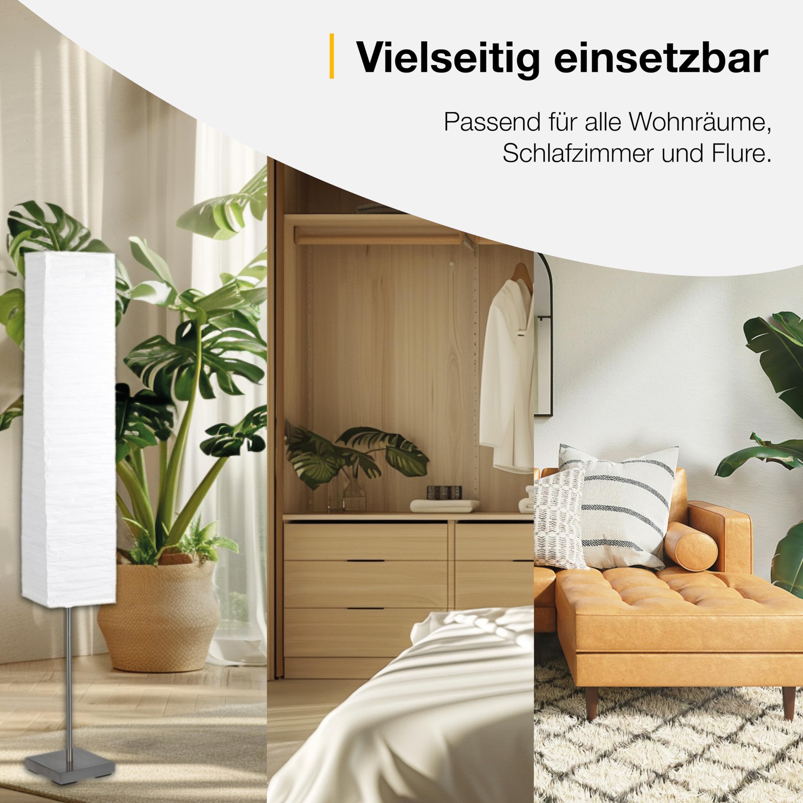 Brilliant Nerva lampa stojąca, 2-żarówkowa, 2 x E14 maksymalnie 40 W, metal/papier ryżowy, tytan/biały 92603/75