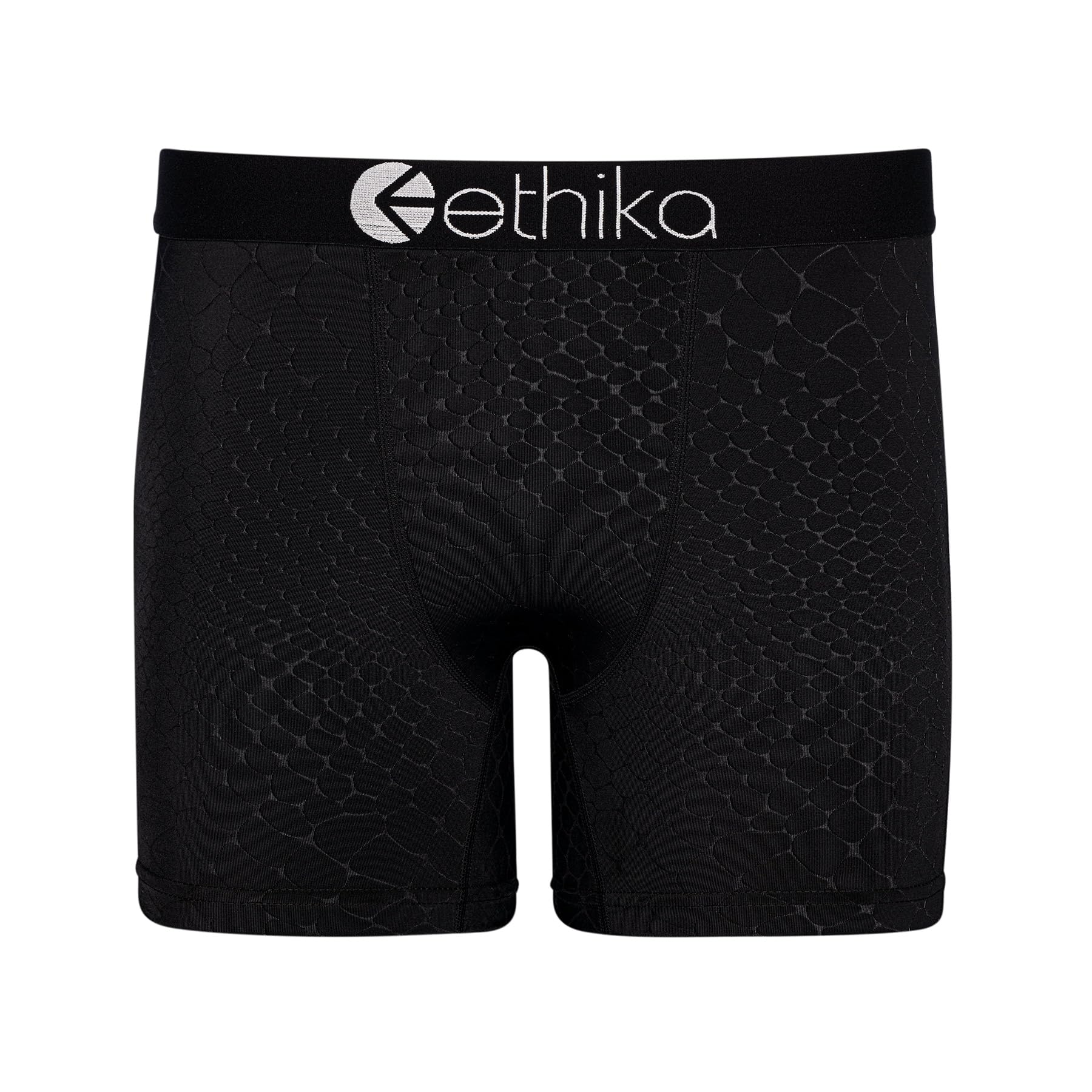 ethika Mens MID Boxer Brief | Embossed Python -Black--picture-15
