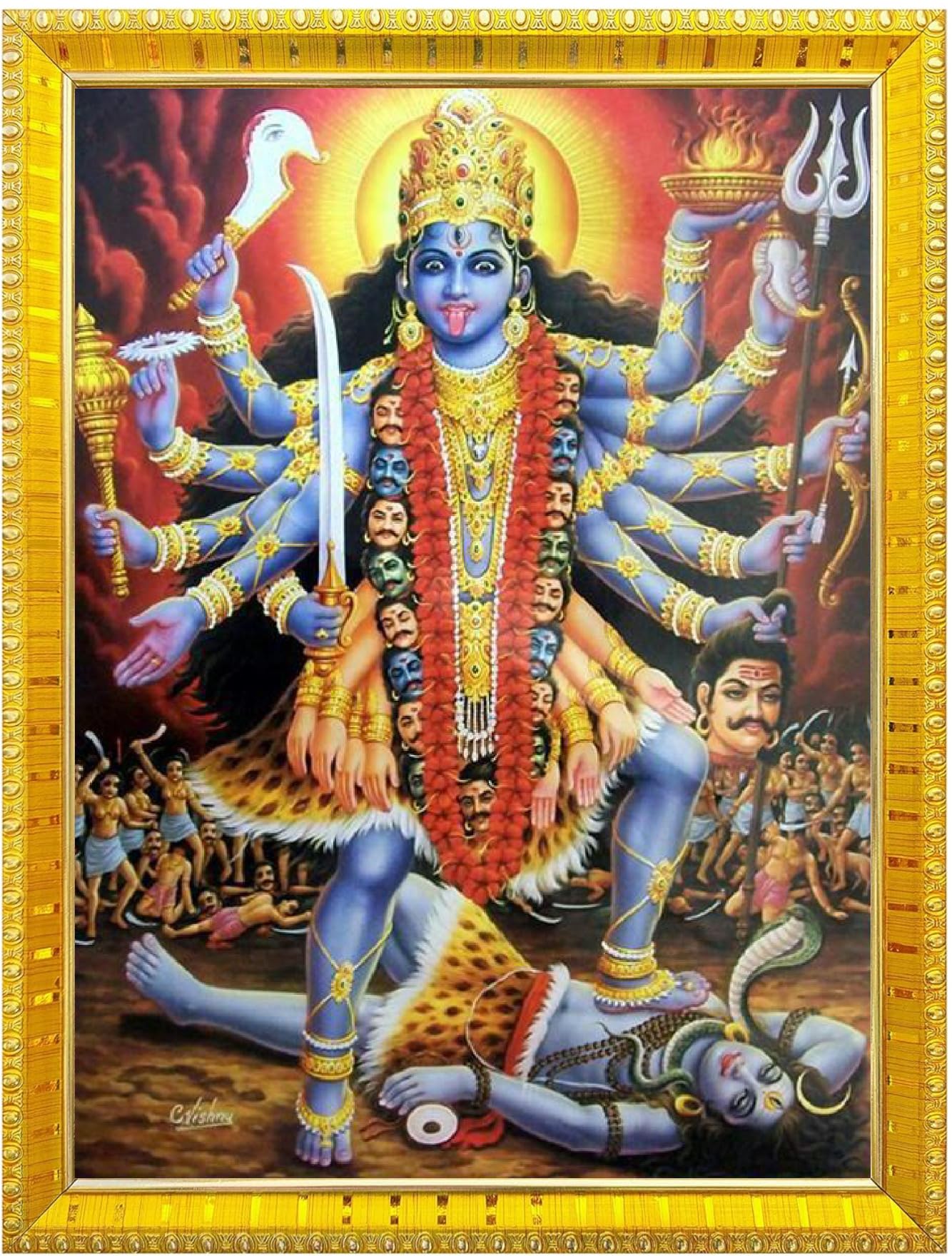 NOKKES Kali Devi Maa Mata Photo Frames Religious Photo frame 5X7 Inch Photo Frame_WE17-image-8