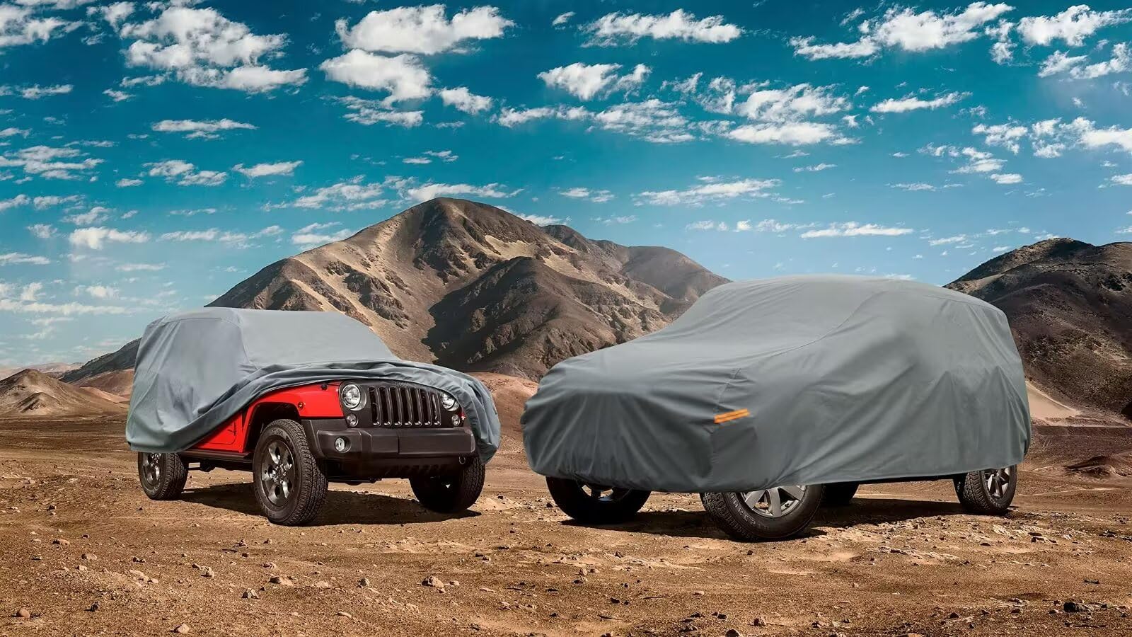 Kayme Funda de coche de servicio pesado para Jeep 4dr, ajuste personalizado para Jeep Wrangler Unlimited de 4 puertas, JK JL Rubicon/Sahara, etc. Impermeable para todo tipo de clima, cubierta completa