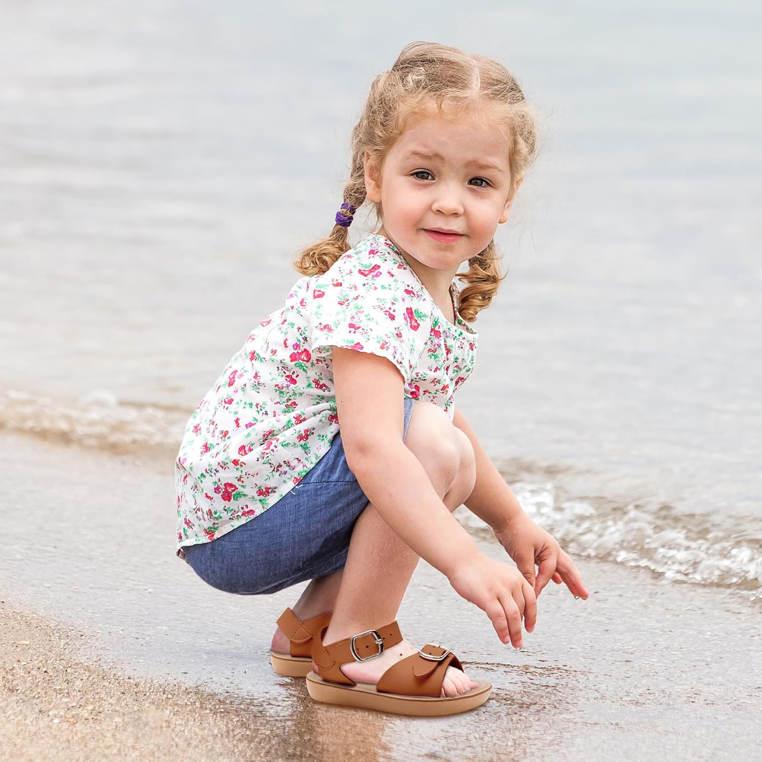 SANDALUP Summer Sandals w Double Buckle for Toddler Girls/Boys - Image 2