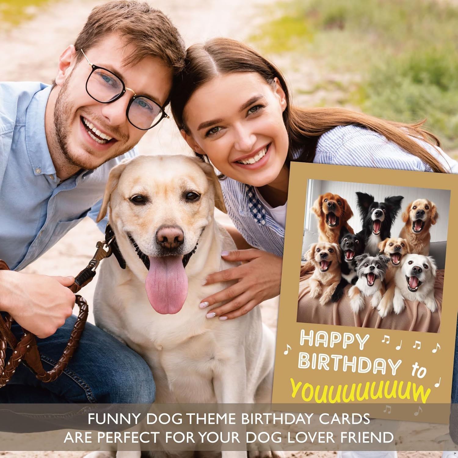 Gooji 5x7 Dogs Birthday Card, Funny Humorous Cute Card for Wife Husband Teenage Young Boy Girl Men Women Adult, Corgi Golden (Sing) - Image 5