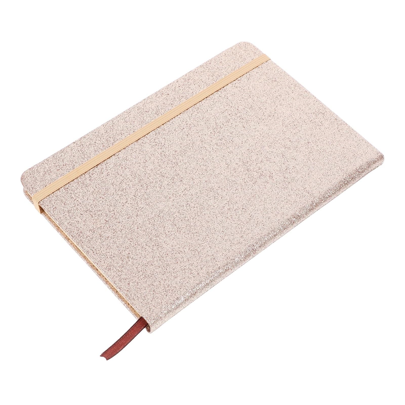 Cuaderno de tapa dura y lentejuelas A5, impermeable, con banda elástica, notas diarias, diario de viaje, bloc de notas de bolsillo, mini agenda para niñas para oficina