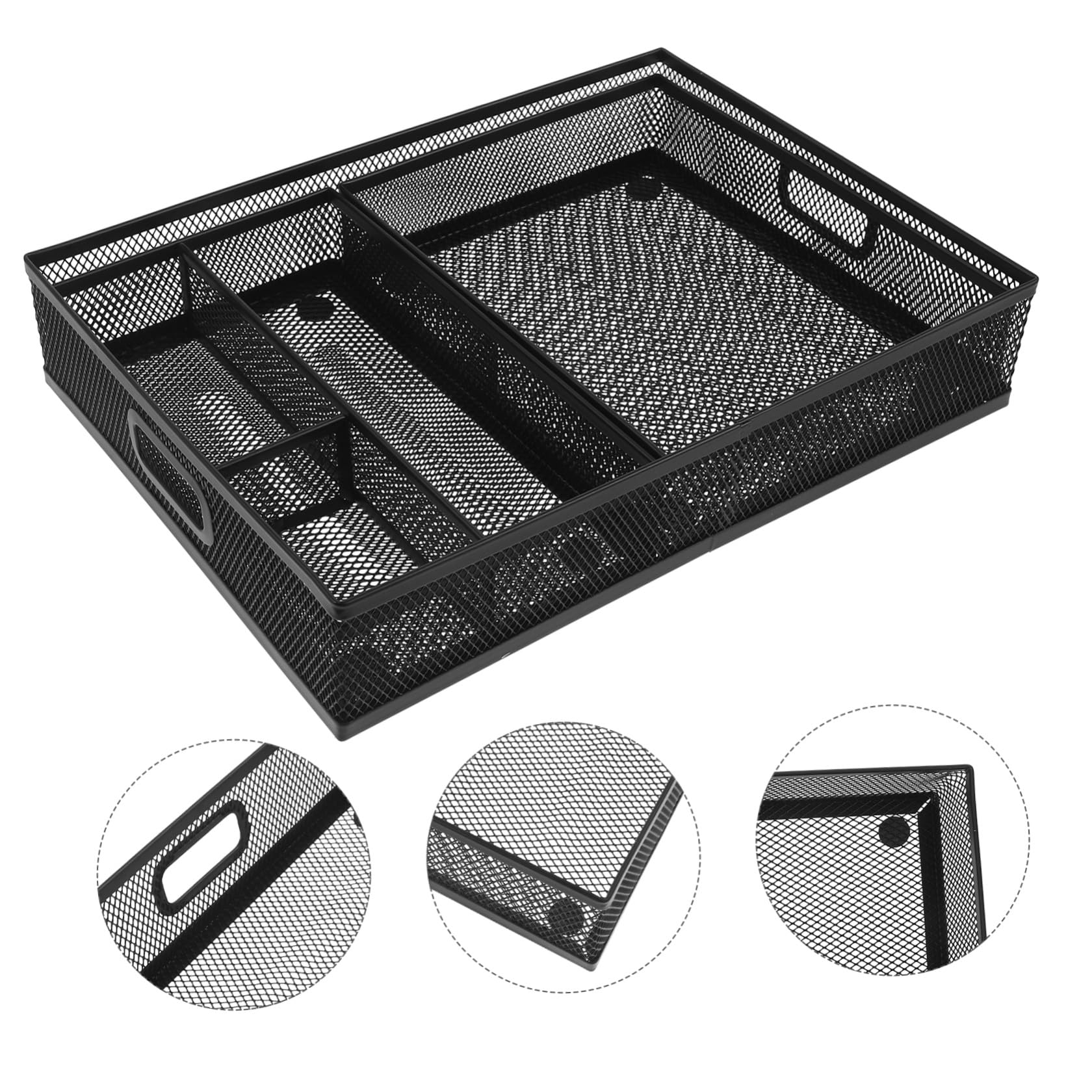 ULTECHNOVO 3 Pezzi Organizer da Scrivania con Scomparti per Ufficio e Casa Cassetto Multifunzione per Documenti Cancelleria e Accessori per Ordine Quotidiano