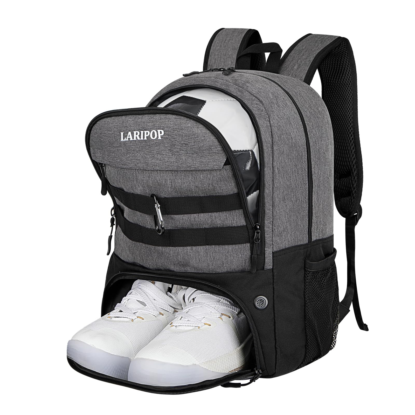 LARIPOP Soccer Backpack,Soccer Bag with Ball Holder and Shoe Compartment,Sports Equipment Training Bags Fits Basketball