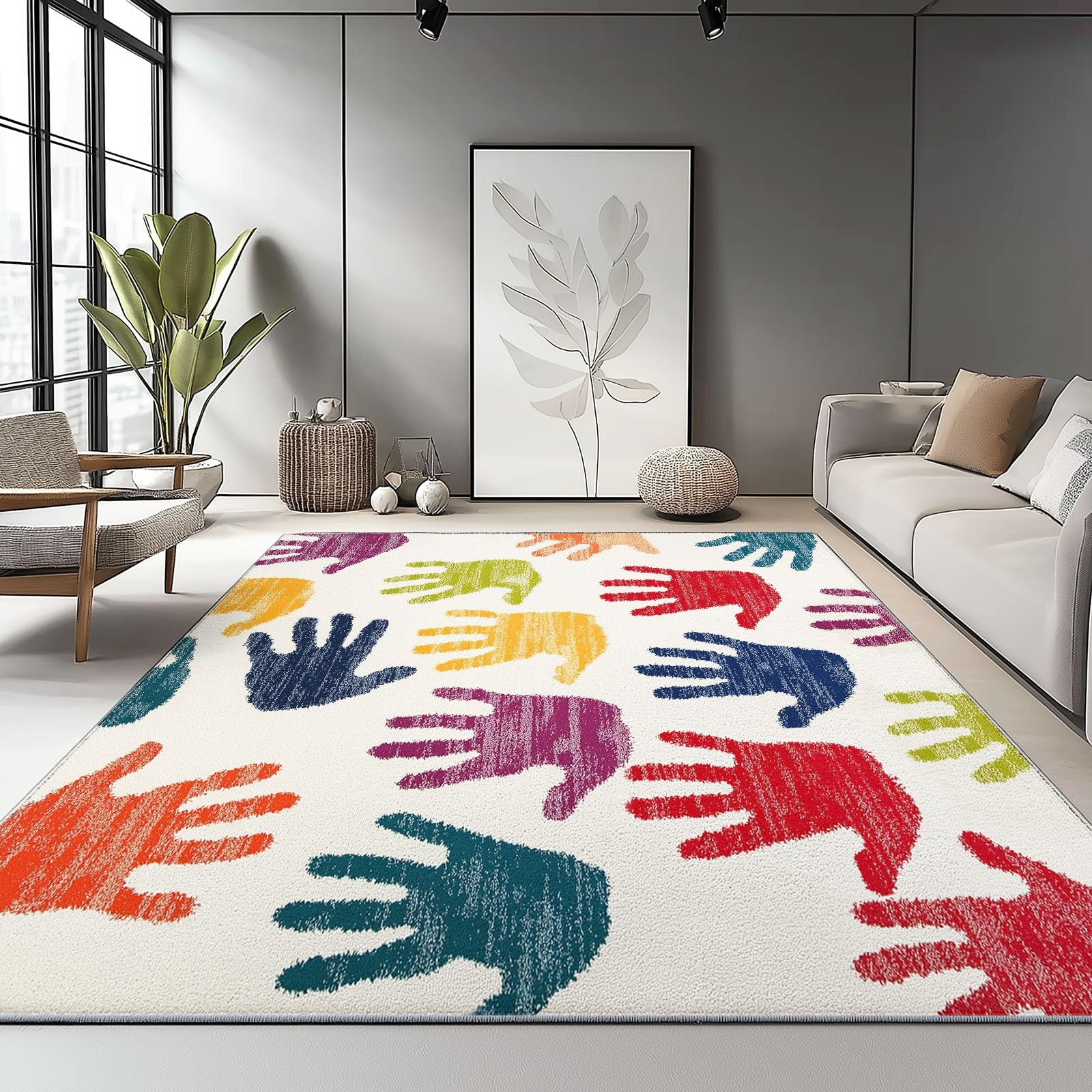 Tapis de salon vintage abricot grand format doux pour cuisine