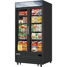 EMGF36B Reach-In Glass Door Merchandiser Freezer, two-section, 41"W, 36.0 cu. ft. capacity