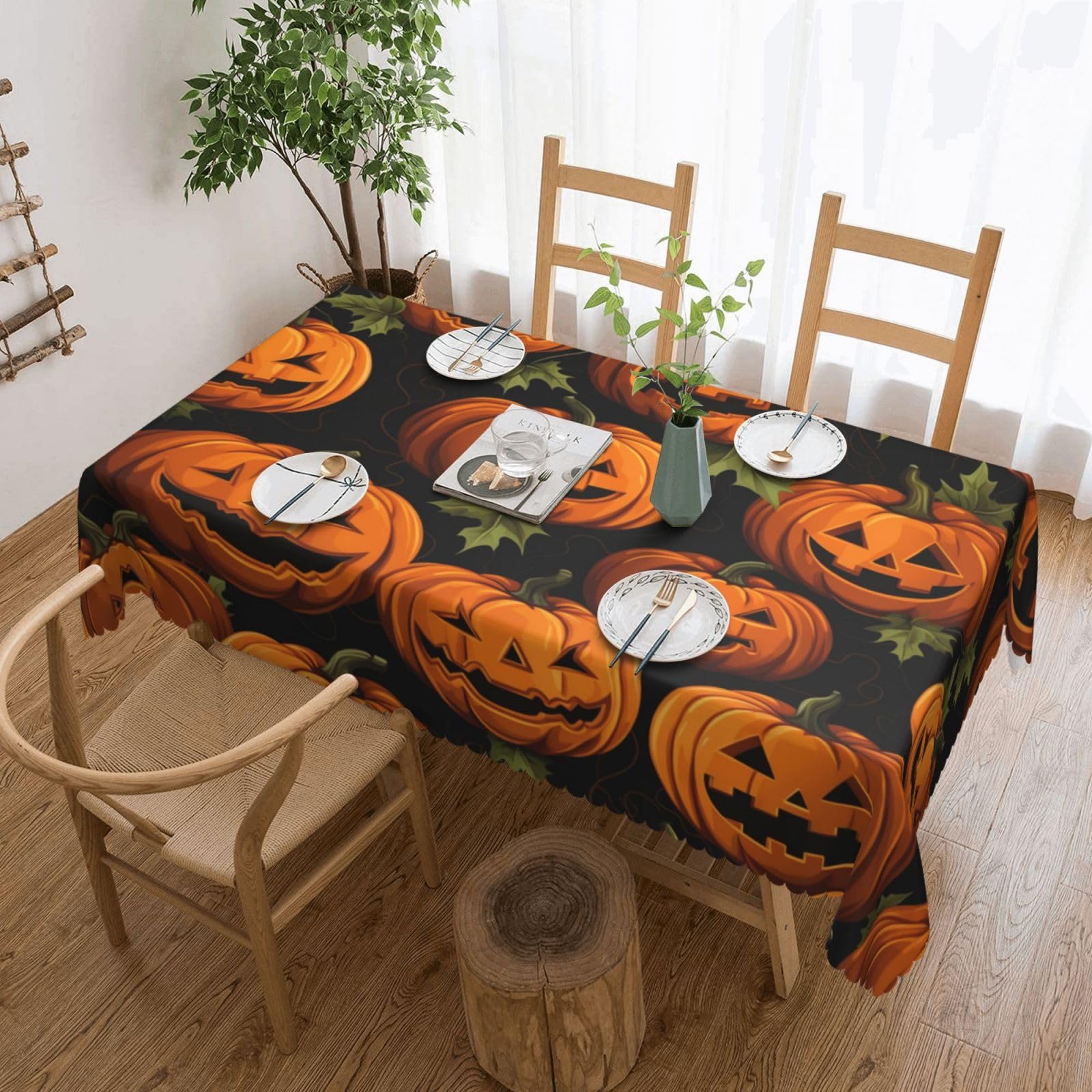 Nappe Halloween infroissable douce pour table basse et café