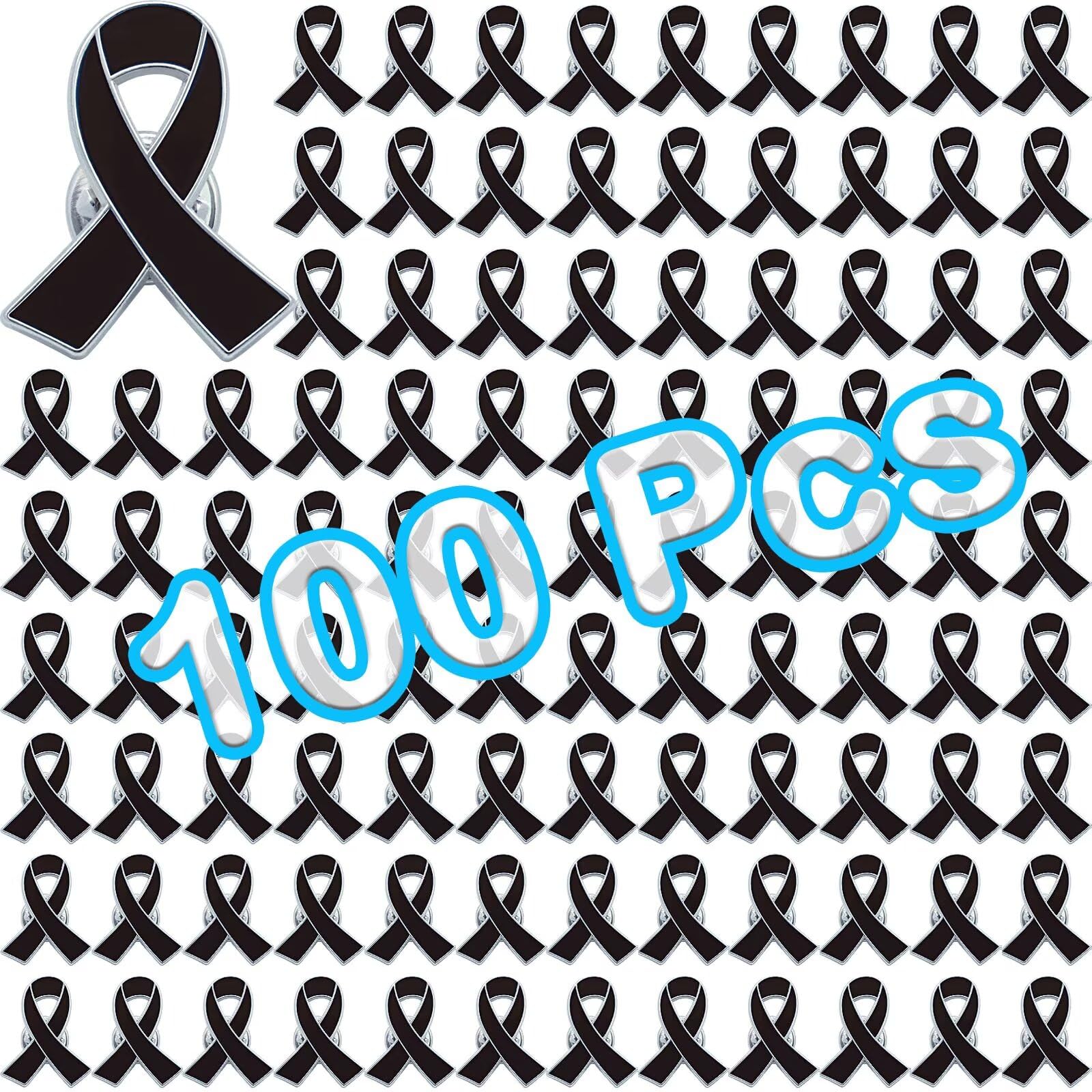 Snapklik.com : 100 Pcs Funeral Ribbons Memorial Ribbon Black Awareness ...
