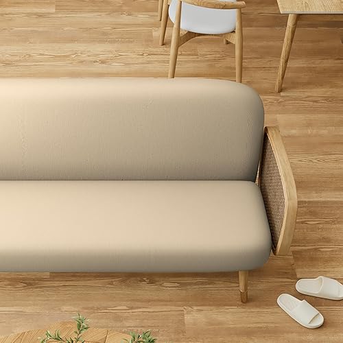 Miniatura 6 de MoNiBloom Funda elástica para futón de tamaño Queen, sin brazos, protector de muebles, duradera y lavable, con cremallera, para adultos, niños y