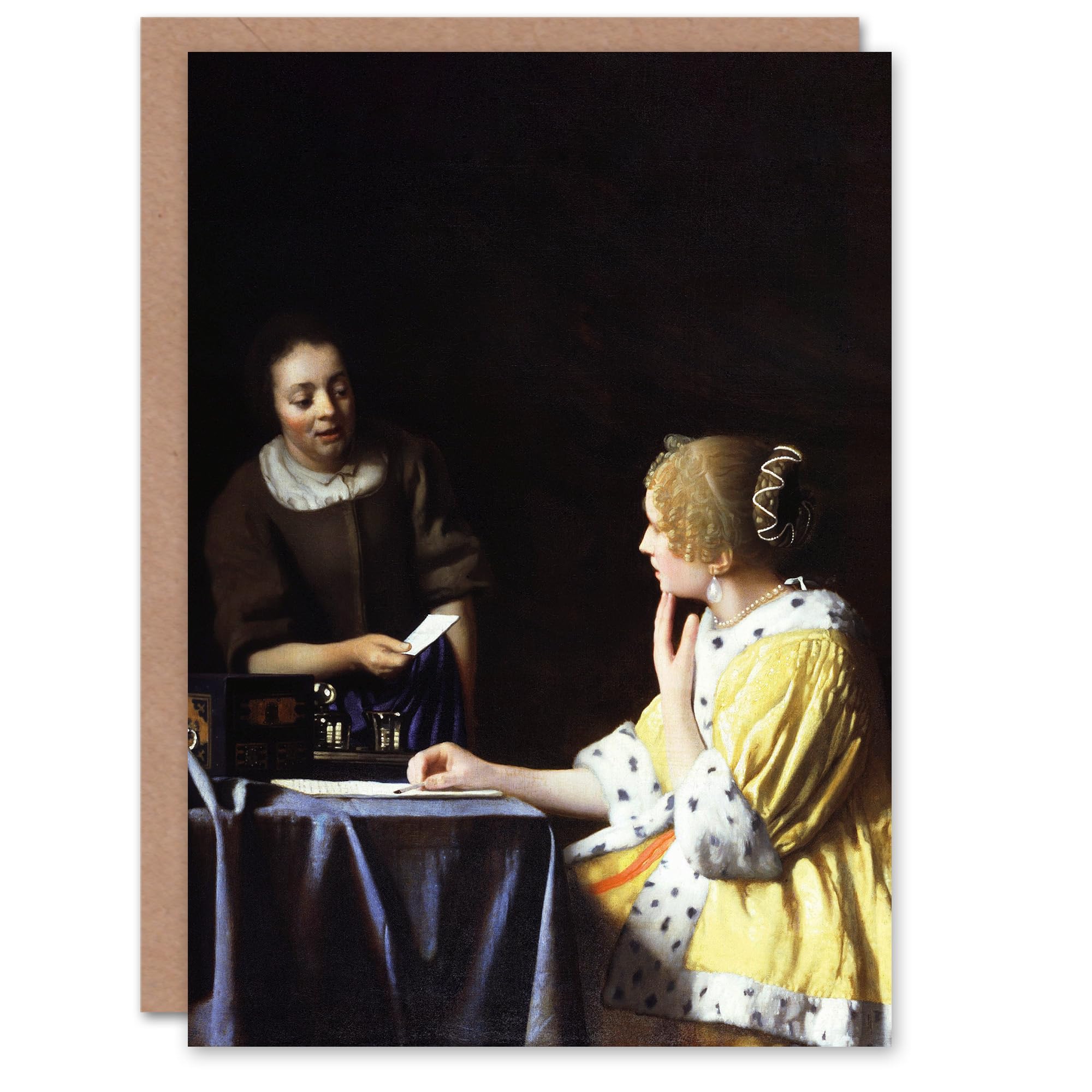 Artery8 Johannes Vermeer Art Card Mistress and Maid Portrait